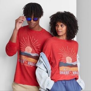 Wild Fable Oversized Long Sleeve Desert Valley California Graphic T-Shirt